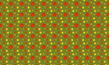 Farklı aksesuarlara sahip renkli arkaplan