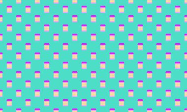 Farklı aksesuarlara sahip renkli arkaplan