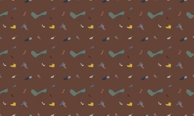 Farklı aksesuarlara sahip renkli arkaplan