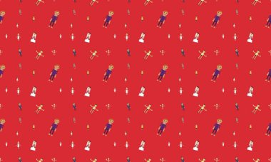 Farklı aksesuarlara sahip renkli arkaplan