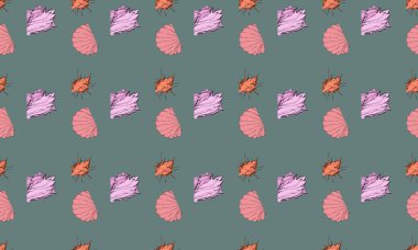 Farklı aksesuarlara sahip renkli arkaplan