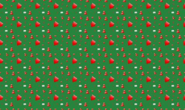 Farklı aksesuarlara sahip renkli arkaplan