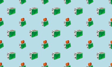 Farklı aksesuarlara sahip renkli arkaplan