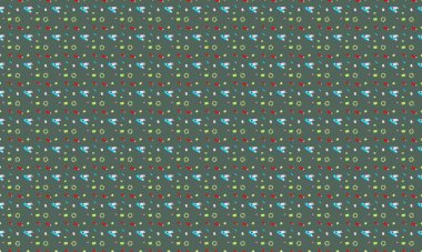 Farklı aksesuarlara sahip renkli arkaplan