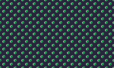 Farklı aksesuarlara sahip renkli arkaplan