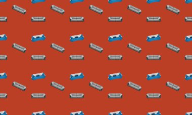 Farklı aksesuarlara sahip renkli arkaplan