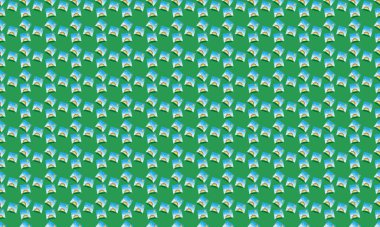 Farklı aksesuarlara sahip renkli arkaplan