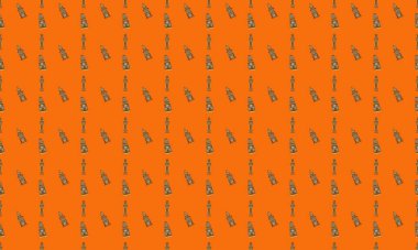 Farklı aksesuarlara sahip renkli arkaplan