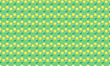 Farklı aksesuarlara sahip renkli arkaplan