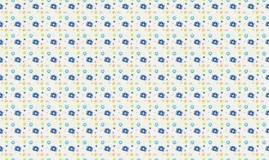 Farklı aksesuarlara sahip renkli arkaplan