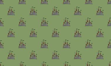 Farklı aksesuarlara sahip renkli arkaplan