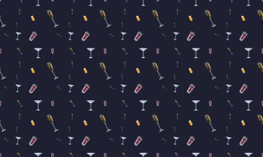 Farklı aksesuarlara sahip renkli arkaplan