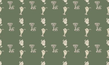 Farklı aksesuarlara sahip renkli arkaplan