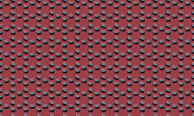 Farklı aksesuarlara sahip renkli arkaplan