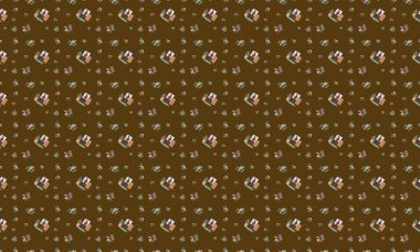 Farklı aksesuarlara sahip renkli arkaplan