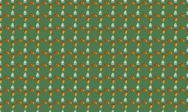 Farklı aksesuarlara sahip renkli arkaplan