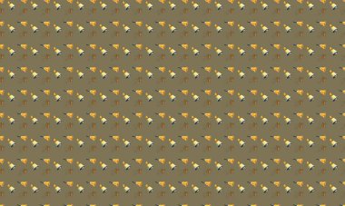 Farklı aksesuarlara sahip renkli arkaplan