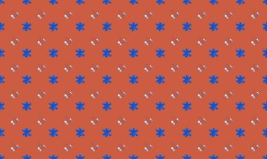 Farklı aksesuarlara sahip renkli arkaplan