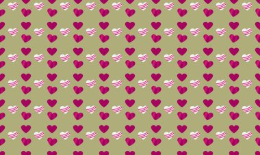 Farklı aksesuarlara sahip renkli arkaplan