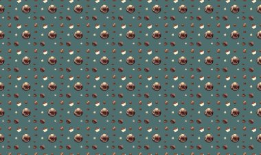 Farklı aksesuarlara sahip renkli arkaplan