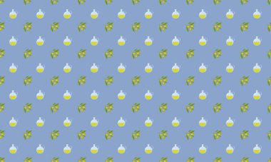 Farklı aksesuarlara sahip renkli arkaplan