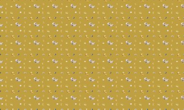 Farklı aksesuarlara sahip renkli arkaplan