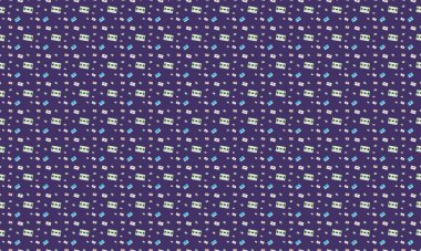 Farklı aksesuarlara sahip renkli arkaplan