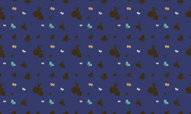 Farklı aksesuarlara sahip renkli arkaplan