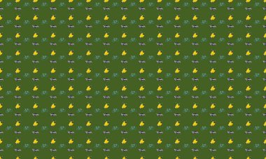 Farklı aksesuarlara sahip renkli arkaplan