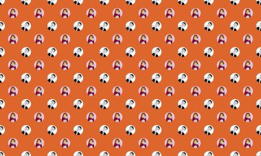 Farklı aksesuarlara sahip renkli arkaplan