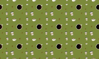 Farklı aksesuarlara sahip renkli arkaplan