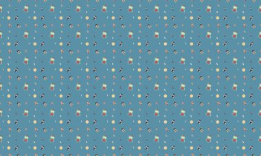 Farklı aksesuarlara sahip renkli arkaplan