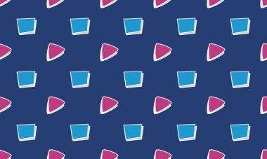 Farklı aksesuarlara sahip renkli arkaplan