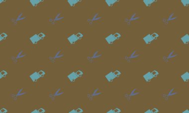 Farklı aksesuarlara sahip renkli arkaplan