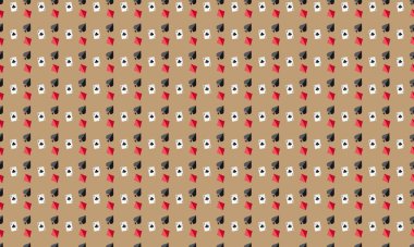 Farklı aksesuarlara sahip renkli arkaplan