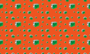 Farklı aksesuarlara sahip renkli arkaplan