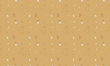 Farklı aksesuarlara sahip renkli arkaplan