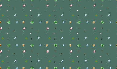 Farklı aksesuarlara sahip renkli arkaplan