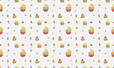 Farklı aksesuarlara sahip renkli arkaplan