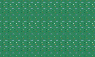 Farklı aksesuarlara sahip renkli arkaplan