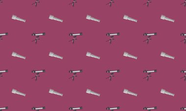 Farklı aksesuarlara sahip renkli arkaplan