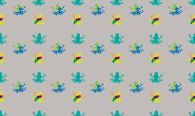 Farklı aksesuarlara sahip renkli arkaplan