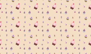 Farklı aksesuarlara sahip renkli arkaplan