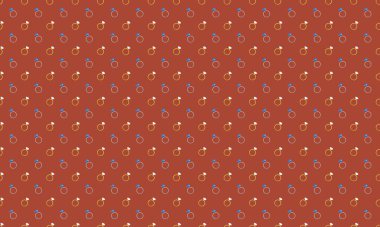 Farklı aksesuarlara sahip renkli arkaplan