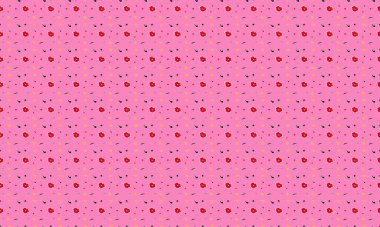 Farklı aksesuarlara sahip renkli arkaplan