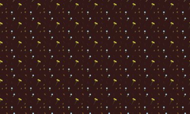 Farklı aksesuarlara sahip renkli arkaplan