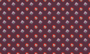 Farklı aksesuarlara sahip renkli arkaplan