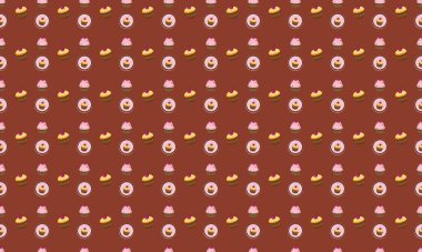 Farklı aksesuarlara sahip renkli arkaplan