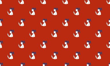 Farklı aksesuarlara sahip renkli arkaplan