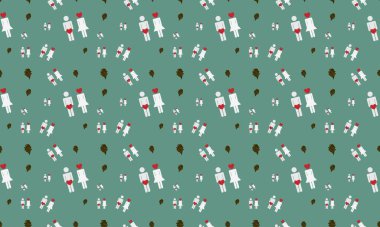 Farklı aksesuarlara sahip renkli arkaplan